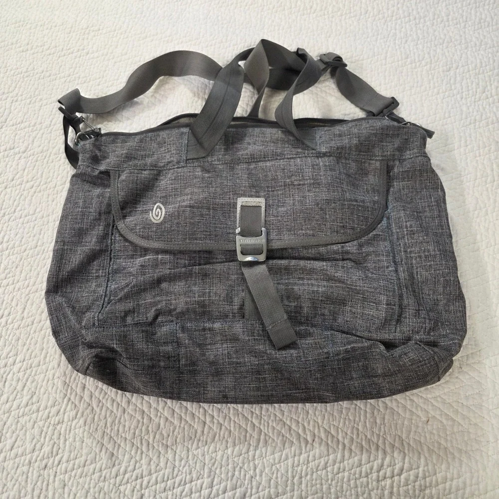 Timbuk2 Gray Heathered Messenger Bag Laptop Commuter Shoulder Bag Crossbody